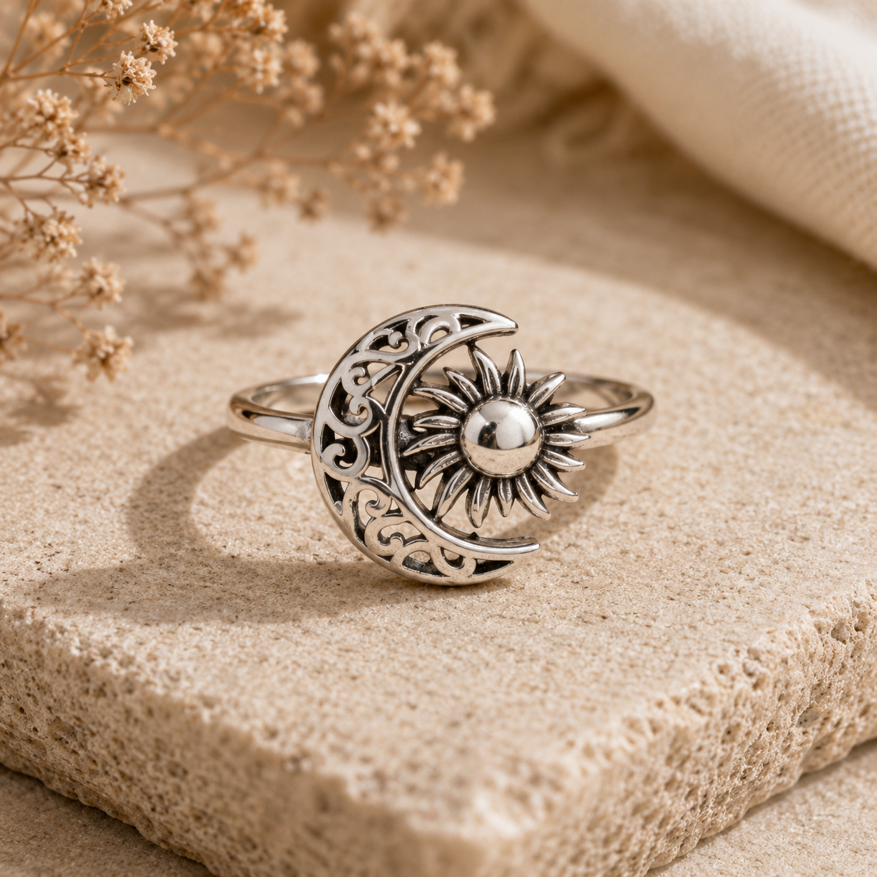 Celestial Sun & Moon Ring